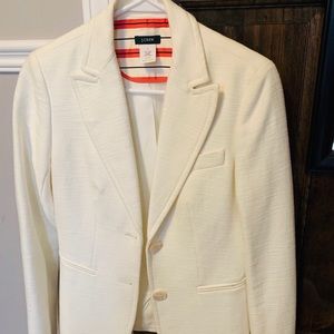 Never worn, size 4 J Crew ivory blazer
